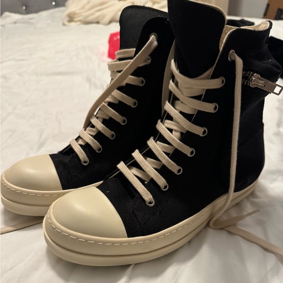 靴 Rick Owens drkshdw ramones sneakers hi Rick Owens Women's Drkshdw Ramones Hi Top Zipper Black shoes